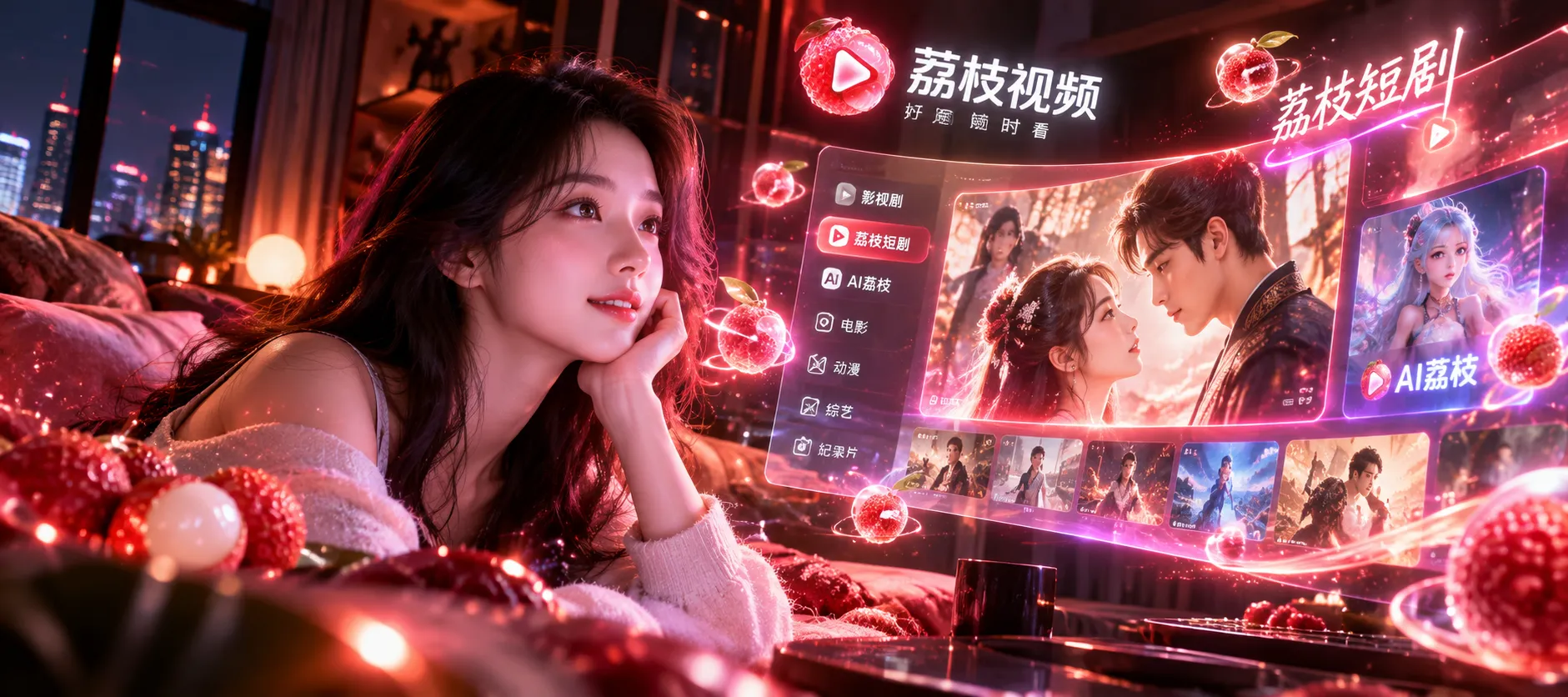 用于AI创意视频主题的抽象视觉画面